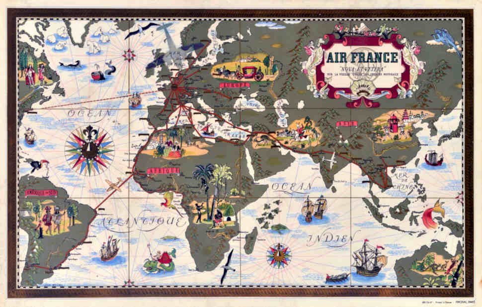Air France Nova Vintage Retro Advert Poster A4 Photo Print
