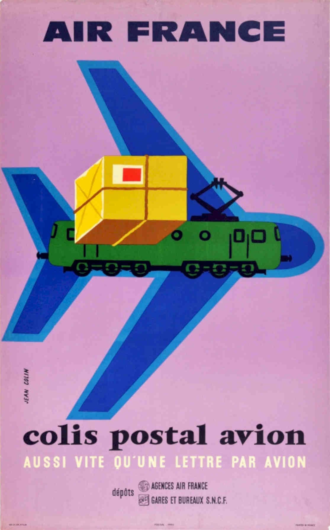 Air France Parcel Vintage Retro Advert Poster A4 Photo Print