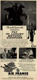 Air France Paris 1 Vintage Retro Advert Ads A4 Photo Print