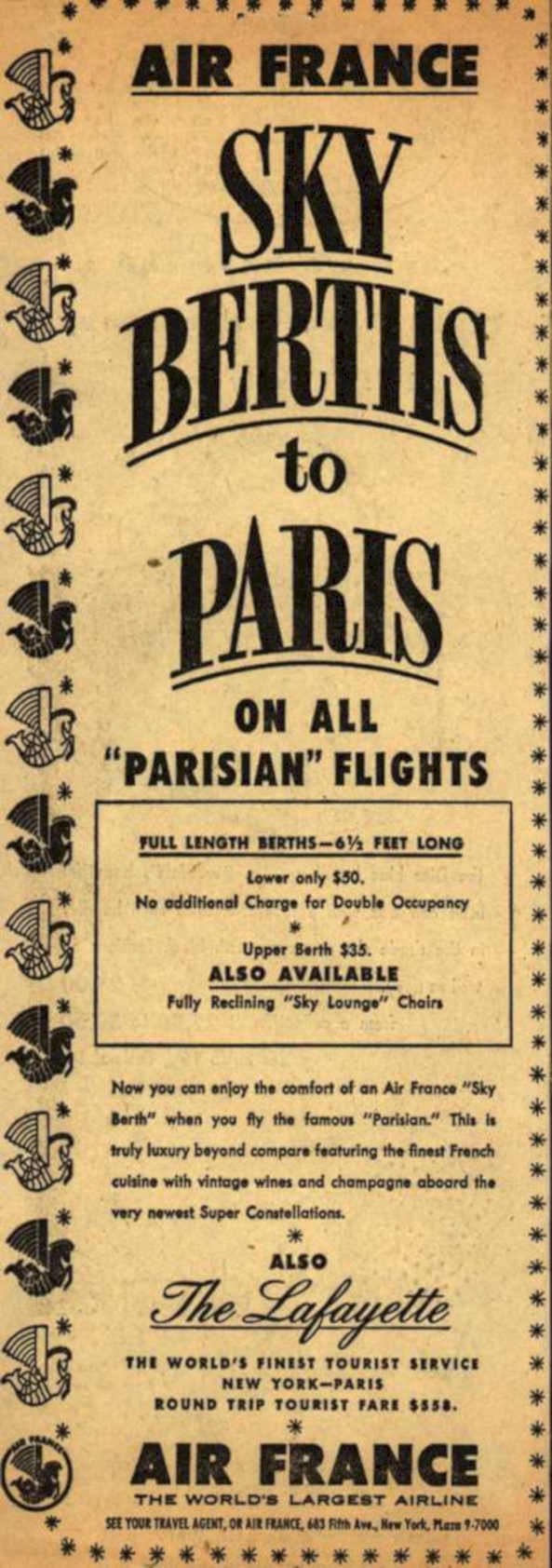 Air France Swans Vintage Retro Advert Ads A4 Photo Print