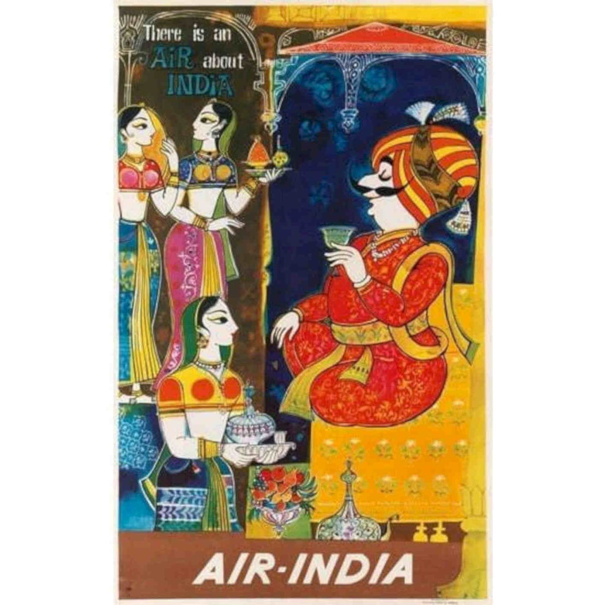Air India Airline Rk 708 53 Vintage Retro Advert Poster A4 Photo Print