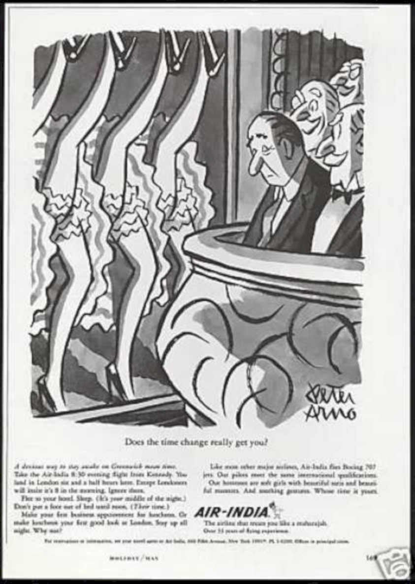 Air India Flames Vintage Retro Advert Ads A4 Photo Print