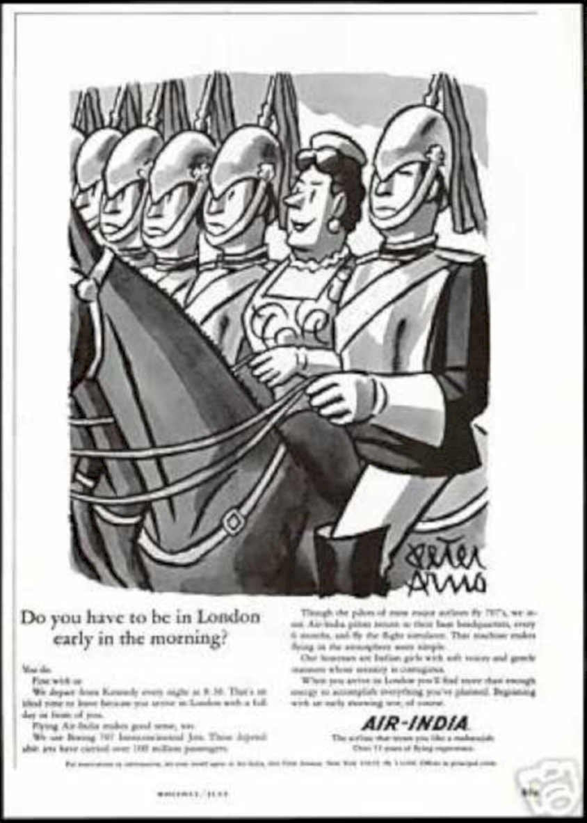 Air India Guards Vintage Retro Advert Ads A4 Photo Print