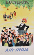 Air India London Vintage Retro Advert Poster A4 Photo Print