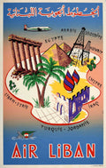 Air Liban Route Vintage Retro Advert Poster A4 Photo Print