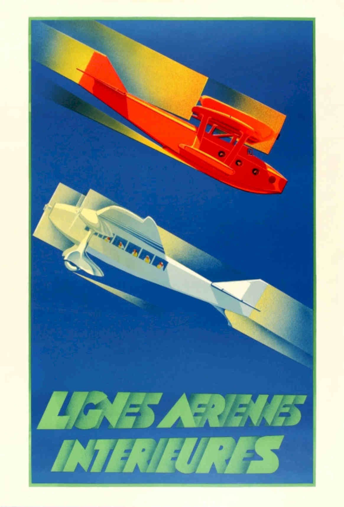 Air Lines Biplanes Vintage Retro Advert Poster A4 Photo Print