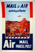 Air Mail Parcel Vintage Retro Advert Poster A4 Photo Print