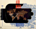 Air Mail Routes Vintage Retro Advert Poster A4 Photo Print