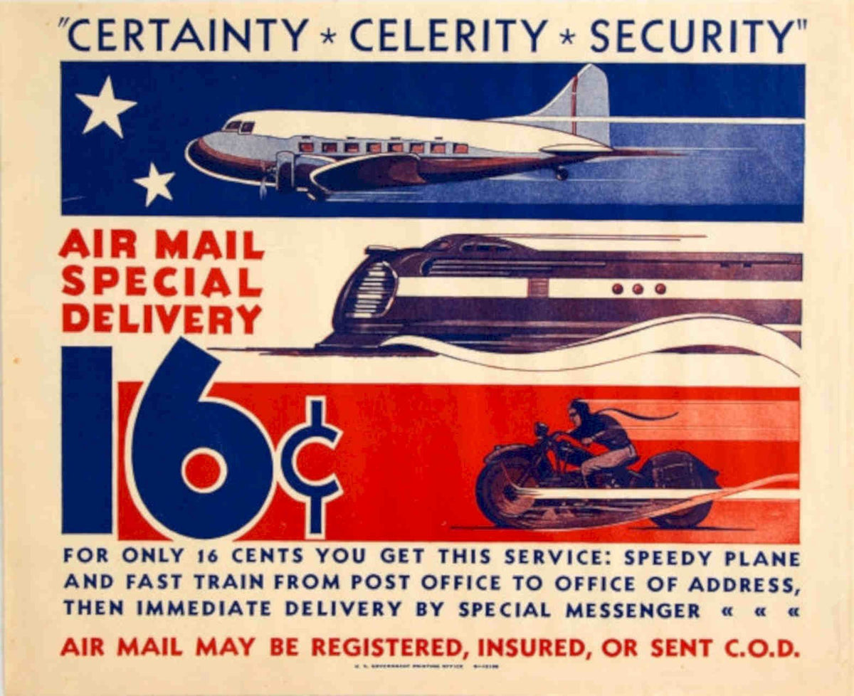 Air Mail Special Vintage Retro Advert Poster A4 Photo Print
