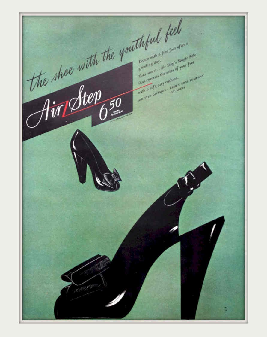 Air Step Shoes 2 Vintage Retro Advert Poster A4 Photo Print