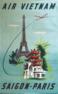 Air Vietnam Saigon Vintage Retro Advert Poster A4 Photo Print