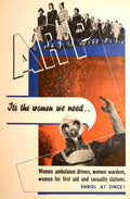 Air Women Raids Vintage Retro Advert Poster A4 Photo Print