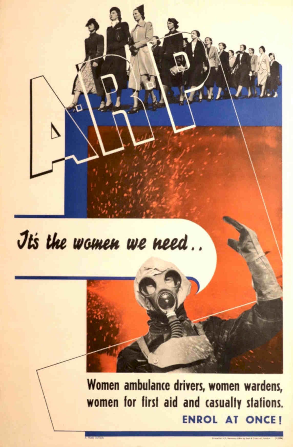 Air Women Raids Vintage Retro Advert Poster A4 Photo Print