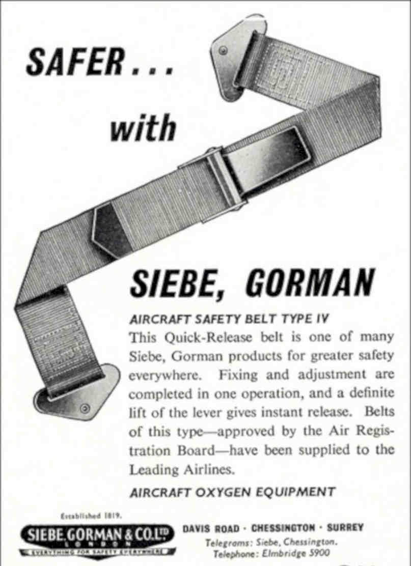 Aircraft Safety Belt Vintage Retro Advert Poster A4 Photo Print