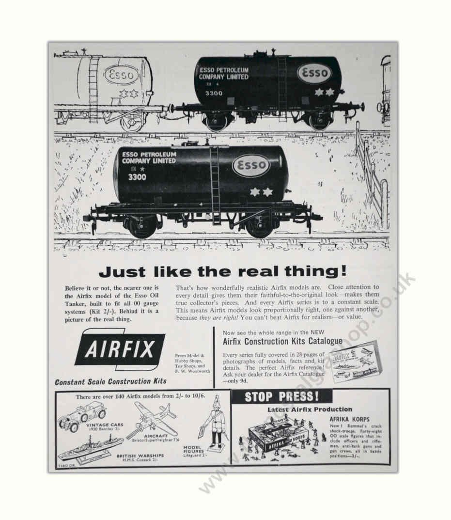 Airfix Esso Tanker Vintage Retro Advert Poster A4 Photo Print