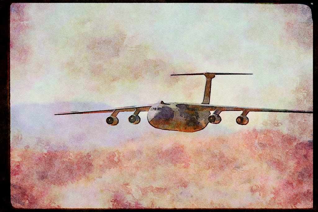 Airshow Aircraft Planes 010013 C 141 A4 Limited Edition Watercolour Print