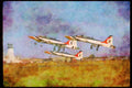 Airshow Aircraft Planes 010051 Three Thunderbird T 38 Jets Taking Off A4 Limited Edition Watercolour Print