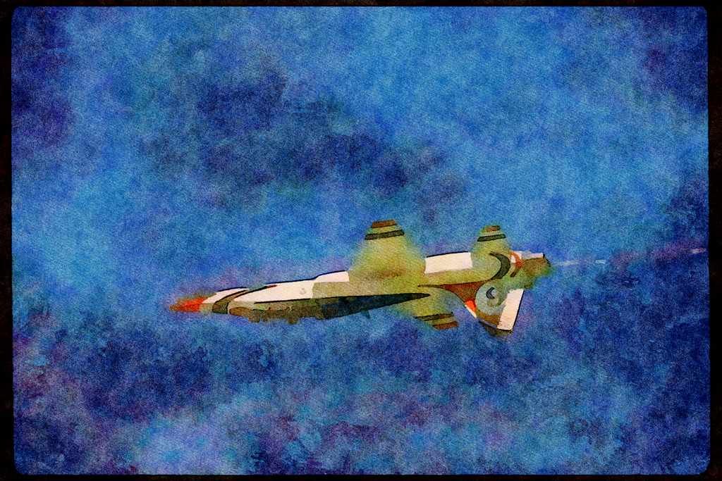 Airshow Aircraft Planes 010053 Thunderbird T 38 Jet Upside Down A4 Limited Edition Watercolour Print