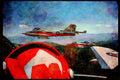 Airshow Aircraft Planes 010060 Snowbirds, View From Air, Over Helmet A4 Limited Edition Watercolour Print
