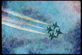Airshow Aircraft Planes 010075 Four Blue Angels In Diamond Formation A4 Limited Edition Watercolour Print