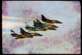 Airshow Aircraft Planes 010080 Six Blue Angel A 4s Flying A4 Limited Edition Watercolour Print