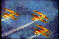 Airshow Aircraft Planes 010085 Three Christian Eagles Flying, From Below A4 Limited Edition Watercolour Print