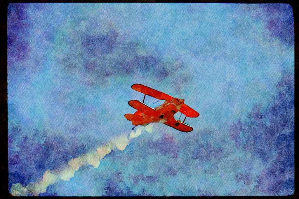 Airshow Aircraft Planes 010090 Pitts Special, Flying A4 Limited Edition Watercolour Print