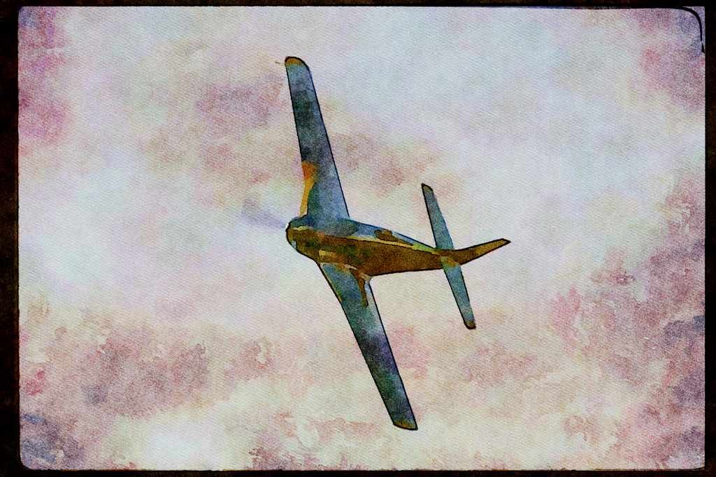Airshow Aircraft Planes 010094 Modified P 51 Racing A4 Limited Edition Watercolour Print