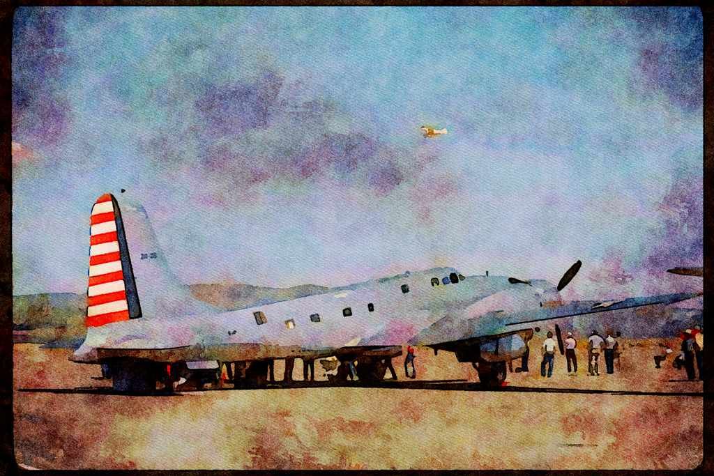 Airshow Aircraft Planes 010099 DC 2 A4 Limited Edition Watercolour Print