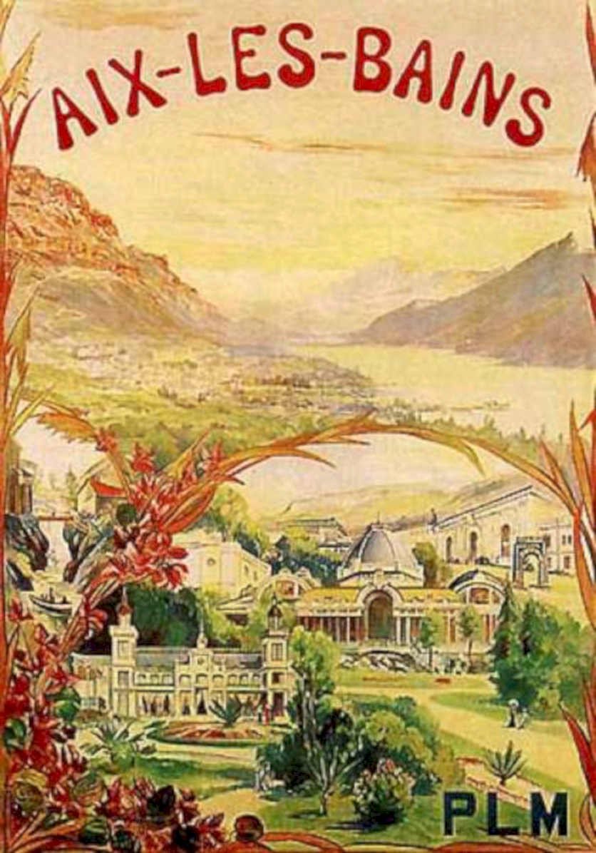 Aix Les Bains 1 Vintage Retro Advert Ads A4 Photo Print