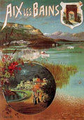 Aix Les Bains 2 Vintage Retro Advert Ads A4 Photo Print