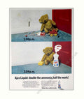 Ajax Laundry Bears Vintage Retro Advert Poster A4 Photo Print