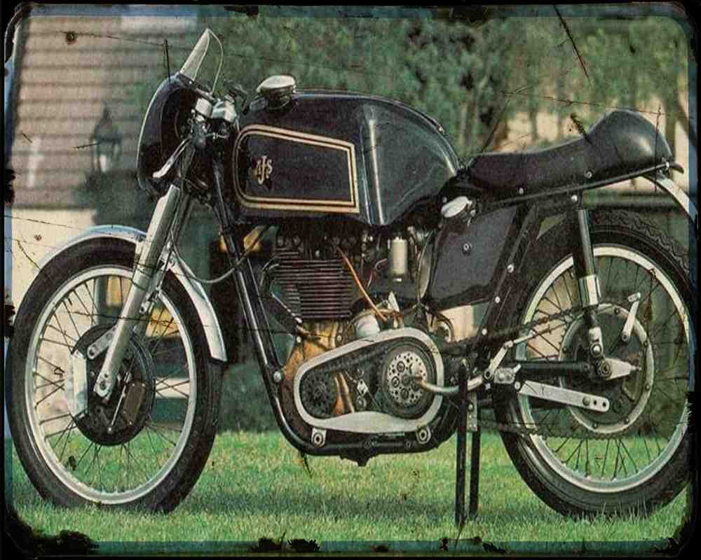 Ajs 7R 1 A4 Photo Print Motorbike Vintage Aged