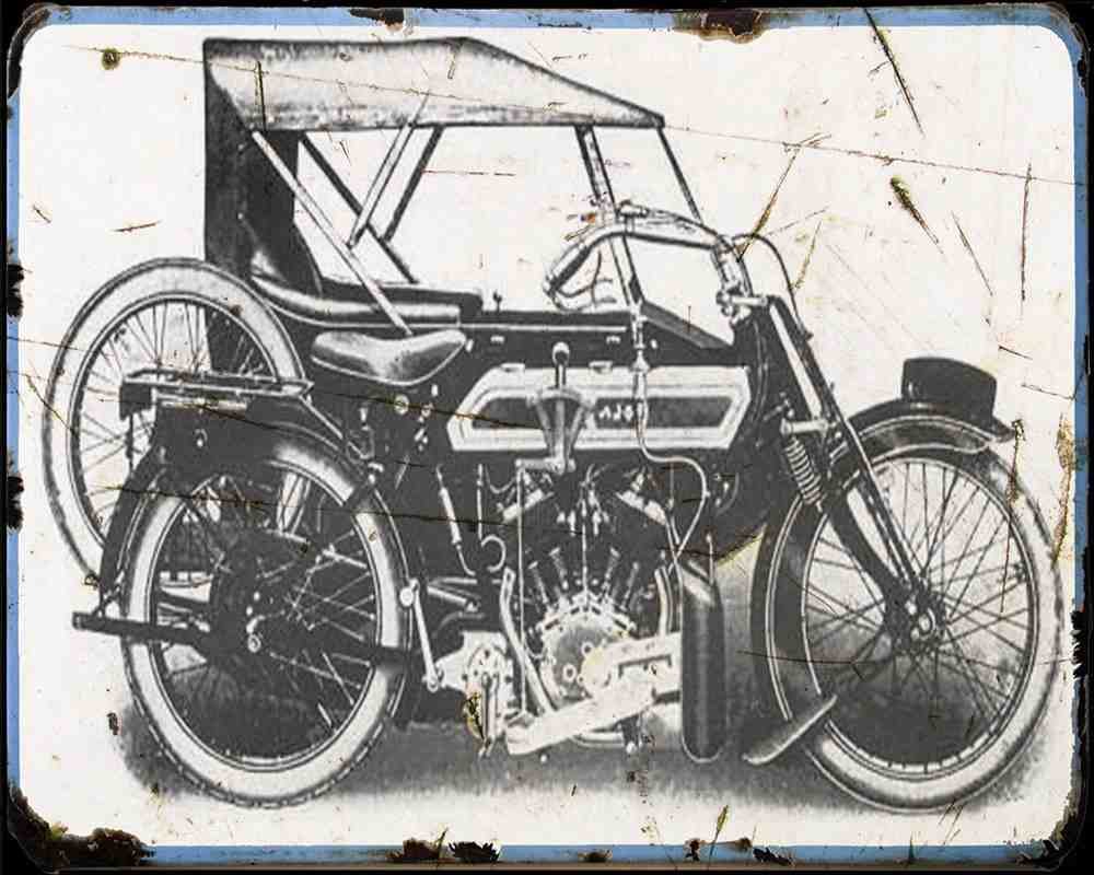 Ajs Model D 14 01 Motorbike Vintage Aged A4 Photo Print