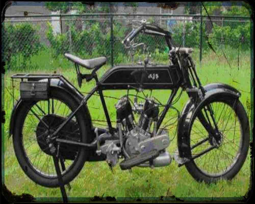 Ajs Model D 16 01 A4 Photo Print Motorbike Vintage Aged
