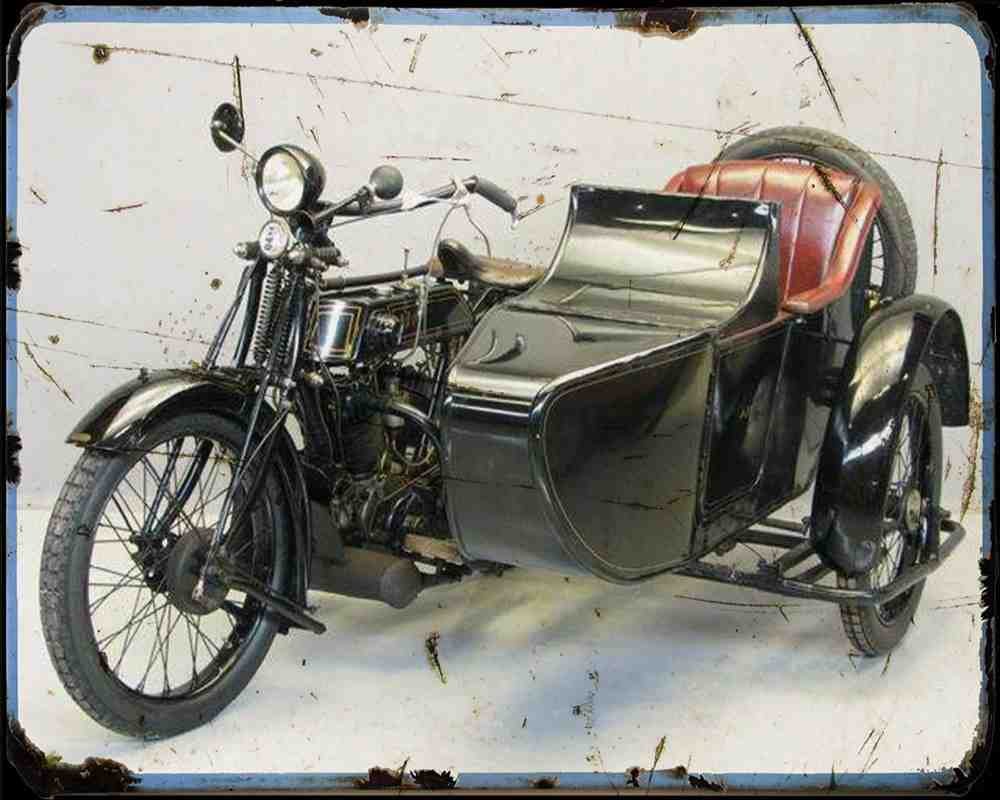 Ajs Model D 24 01 A4 Photo Print Motorbike Vintage Aged