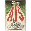 Ajs Motorcycling Advertisement Vis Vintage Retro Advert Poster A4 Photo Print