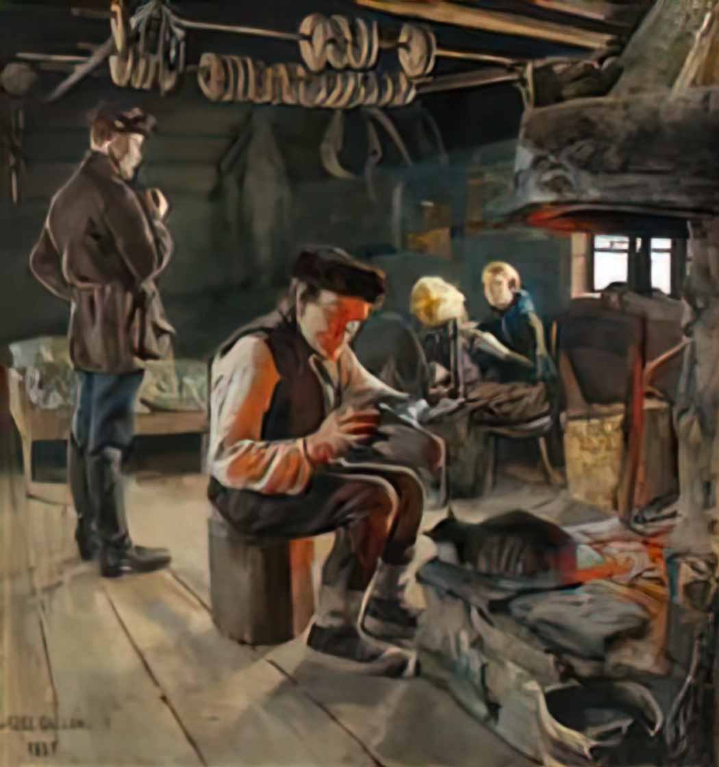 Akseli Gallen Kallela rustic life 1887 Art A4 Photo Print