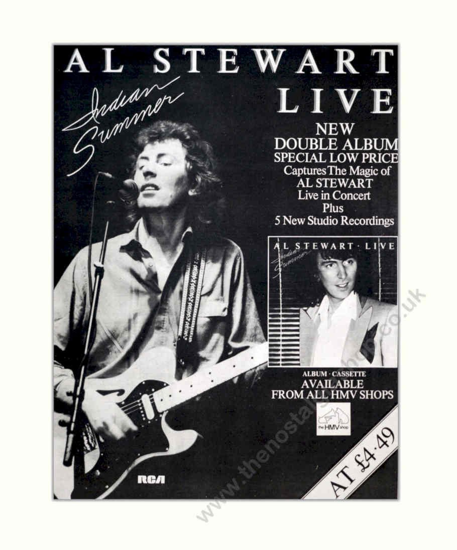 Al Stewart Live Vintage Retro Advert Poster A4 Photo Print