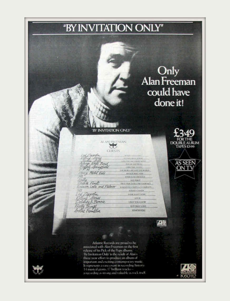 Alan Freeman Invitation Vintage Retro Advert Poster A4 Photo Print