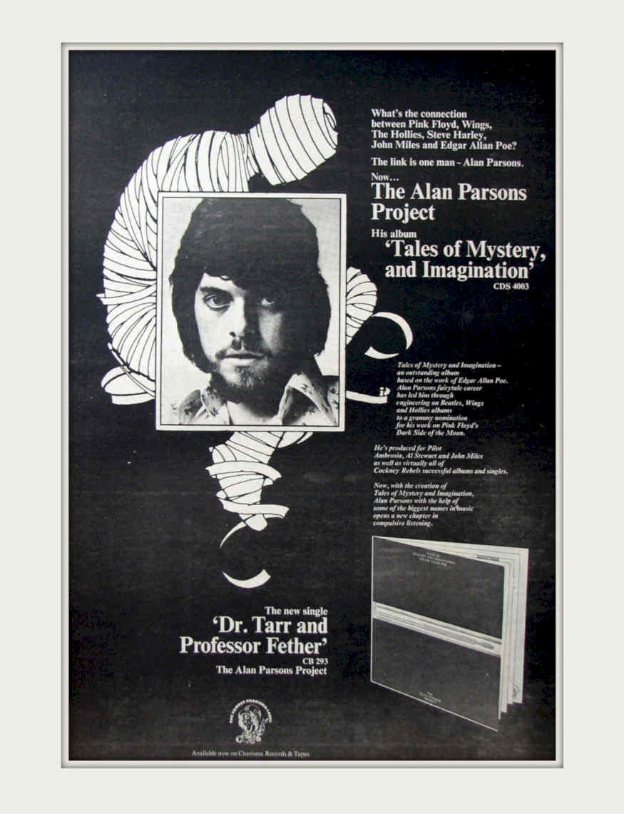 Alan Parsons Tales Vintage Retro Advert Poster A4 Photo Print