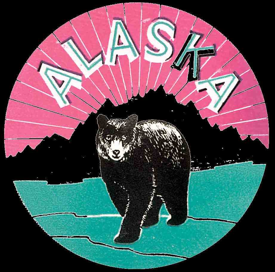 Alaska 2 Luggage Label Vintage A4 Photo Print
