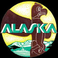 Alaska Luggage Label Vintage A4 Photo Print