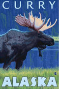 Alaska Moose Curry Vintage Retro Advert Ads A4 Photo Print