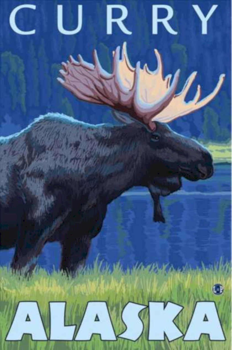 Alaska Moose Curry Vintage Retro Advert Ads A4 Photo Print