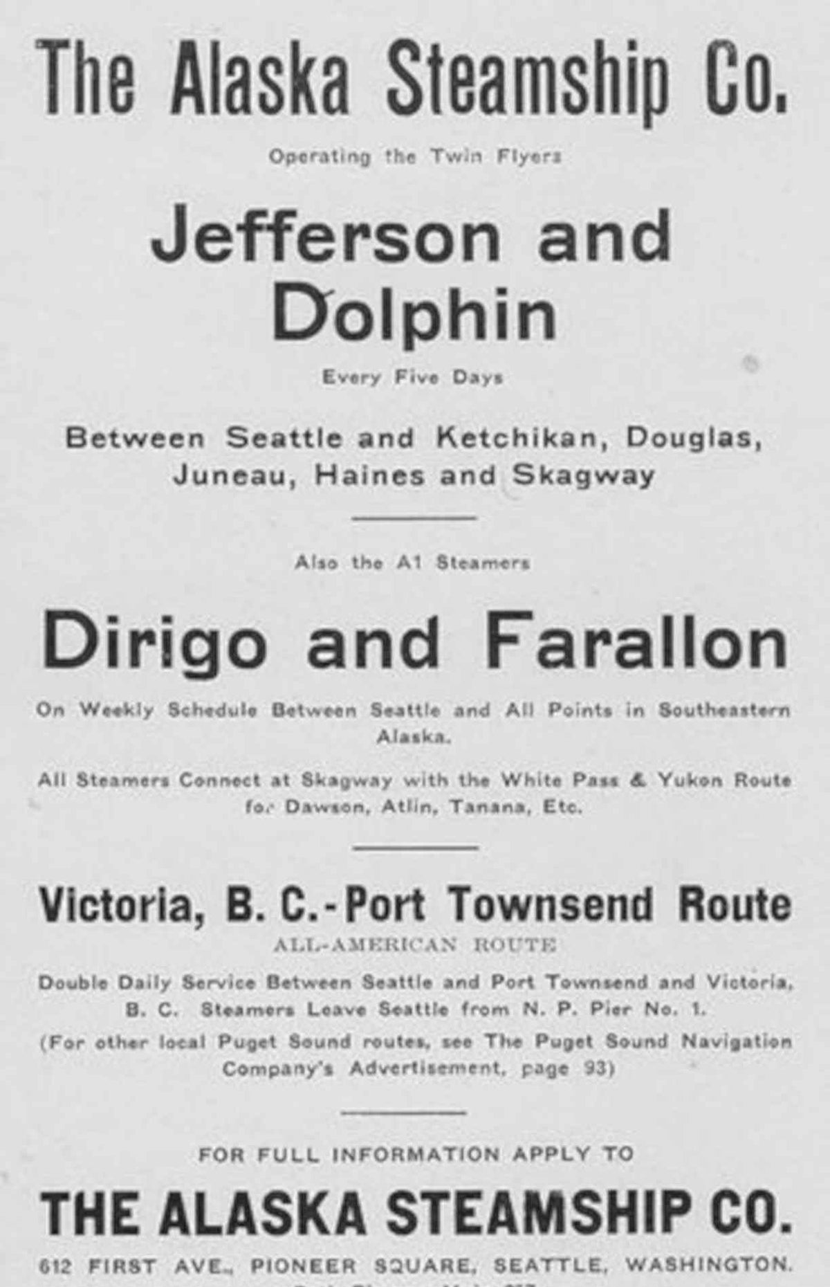 Alaska Steamship Routes Vintage Retro Advert Poster A4 Photo Print