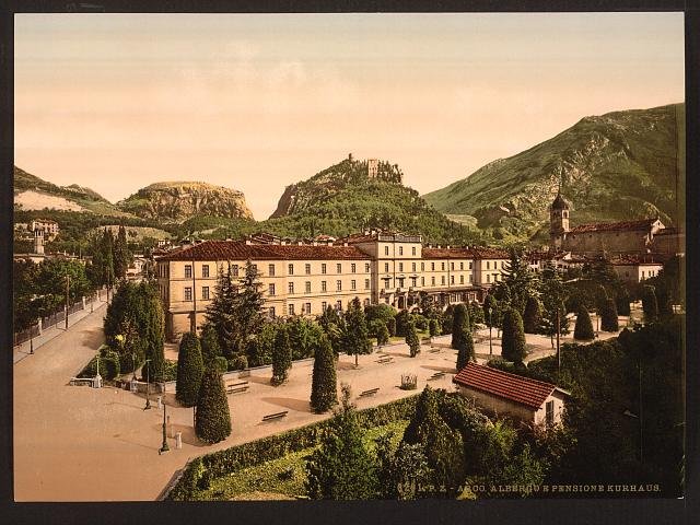 Albergo general view Arco Lake Garda Vintage A4 Photo Print