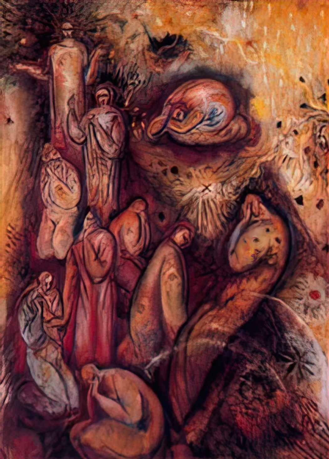 Albert Bloch figures on dark ground 1916 Art A4 Photo Print