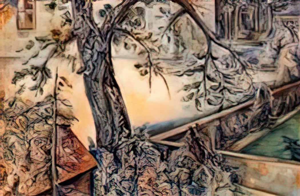 Albert Bloch garden glimpse Art A4 Photo Print