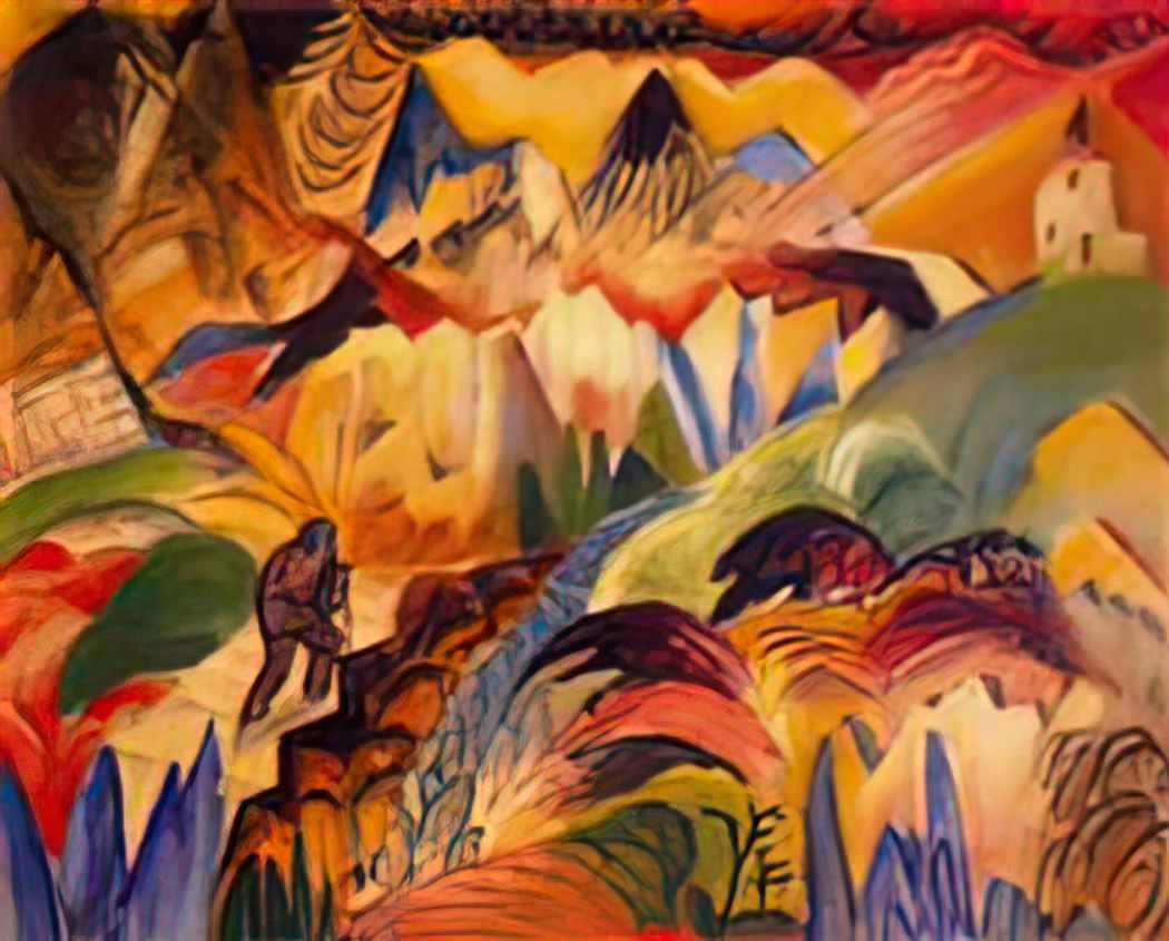 Albert Bloch mountain Art A4 Photo Print